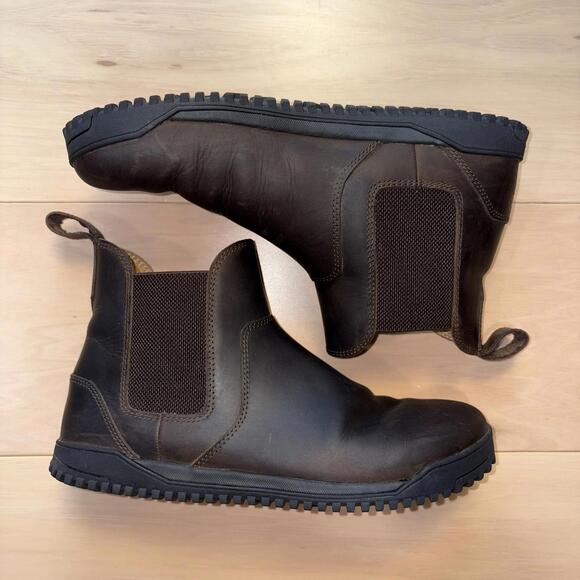 Xero Shoes Ridgeway Chelsea Boots Mens Size 9.5 Brown Leather Barefoot - Picture 2 of 8
